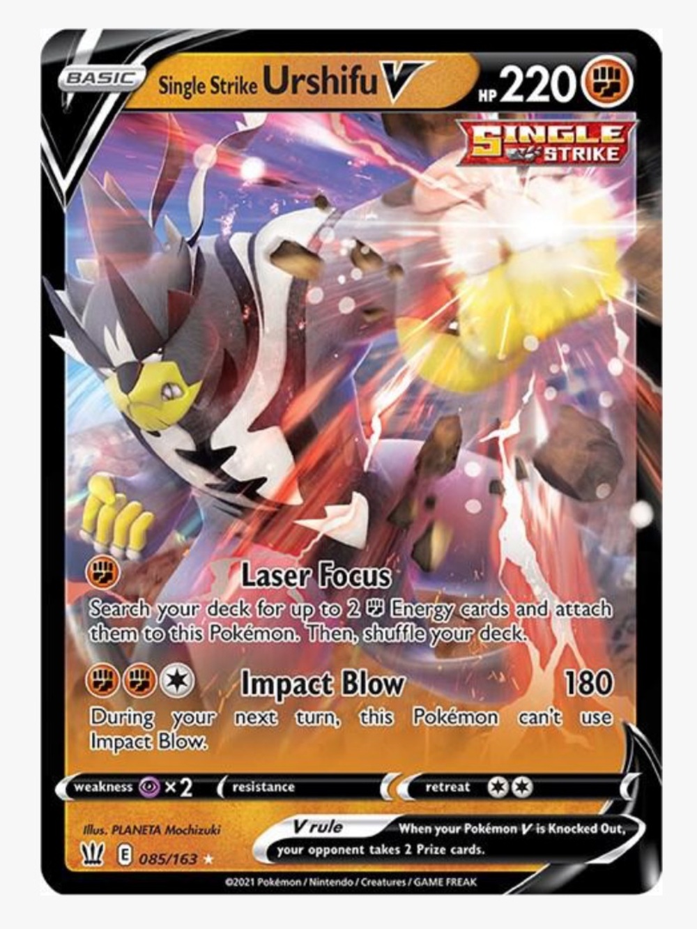Single Strike Urshifu V SWSH05: Battle Styles Pokemon Trading Card